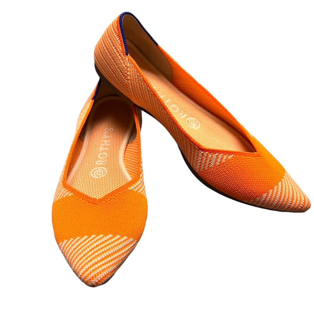 Rothy’s The Point Sherbet Orange Flats 8